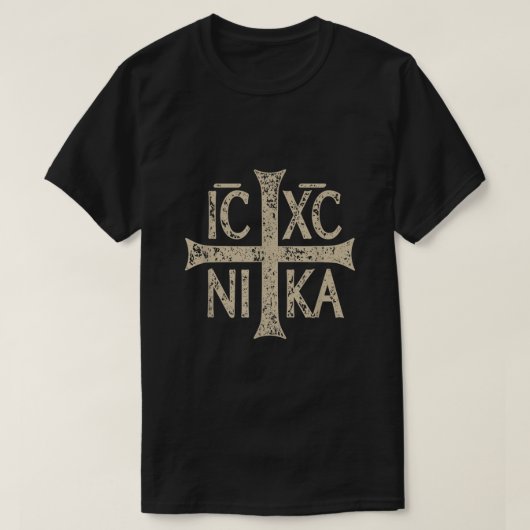 T-shirt IC XC NIKA Cross Christogram Chrétien orthodoxe (Design devant)