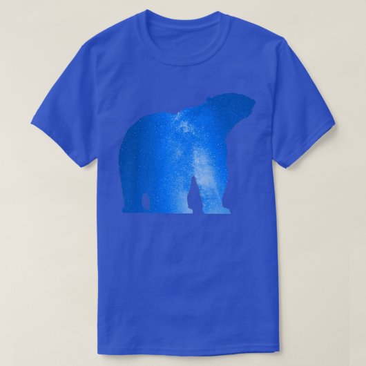 T-shirt Ice Bear Polar Night Galaxy Stars Way Milky Magic  (Design devant)