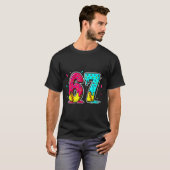 T-shirt Ice Cream Dripng Softball Drip Funny 6 7 Six Seven (Devant entier)