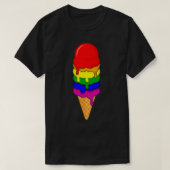 T-shirt Ice Cream LGBT Pride Month LGBTQ Rainbow Flag (Design devant)