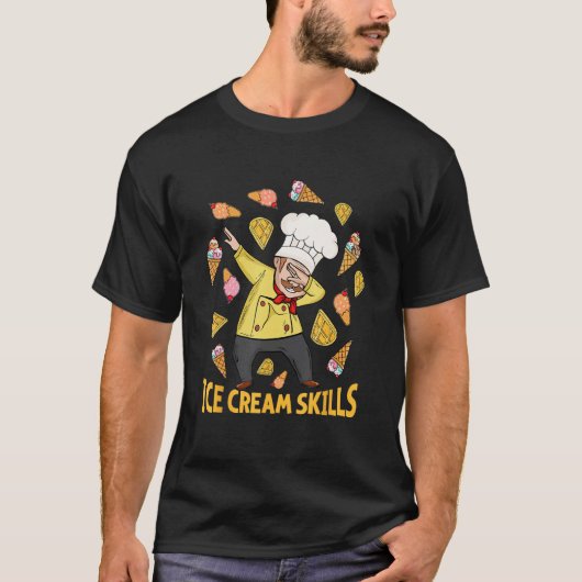T-shirt Ice Cream Lover Men Italian Ice Cream Chef (Devant)