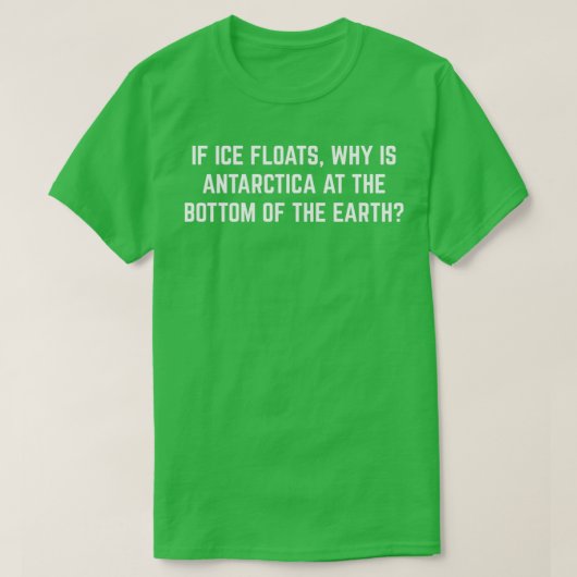 T-shirt Ice Earth antarctica drôle question stupide (Design devant)