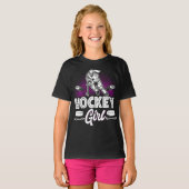 T-shirt Ice Hockey Girl Player Team (Devant entier)