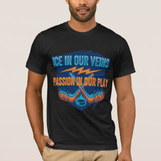 T-shirt Ice Hockey Sticks & Puck: Motivational Quote