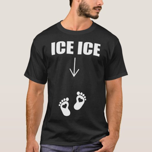 T-shirt Ice Ice Baby Grossesse maman être Faire-part Funn (Devant)