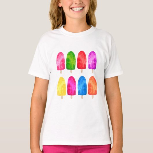 T-shirt Ice Lolly Popsicle Girls été (Devant)