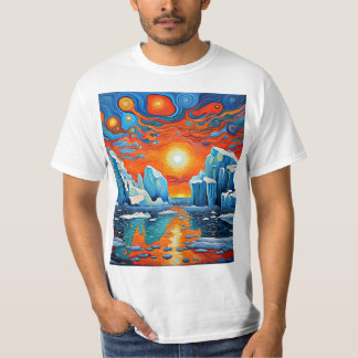 T-shirt Icebergs au coucher du soleil 2