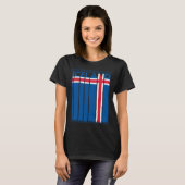 T-shirt Iceland Vintage Icelandic Flag Vacation (Devant entier)