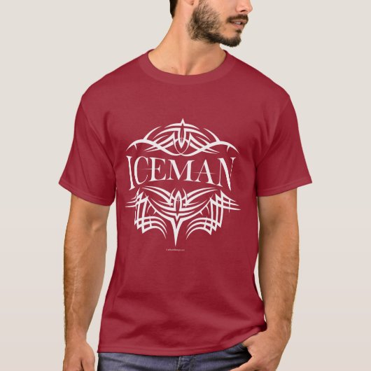 T-shirt Iceman tribal d'hockey (simple) (Devant)