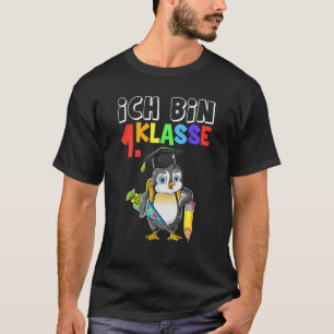 T-shirt Ich Bin 1 Classe Pingouin Premier Jour À L'École G