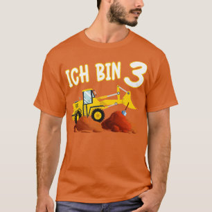T-shirt Ich bin 3 Bagger Kinder Geburtstag