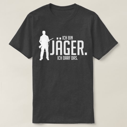 T-shirt Ich bin jager ich dardas blanc (Design devant)