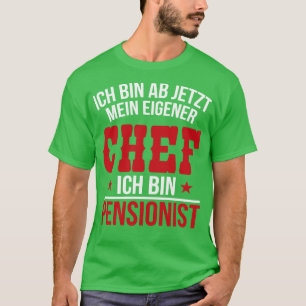 T-shirt Ich bin pensioniste blanc