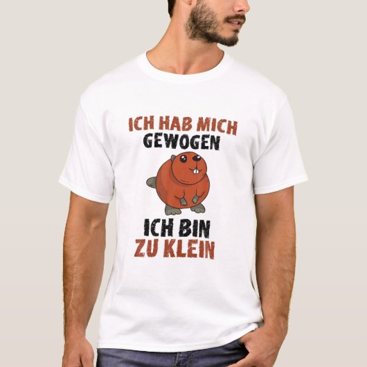 T-shirt Ich Habe Mich Gewogen Bin Zu Klein Cute Flannelett (Devant)