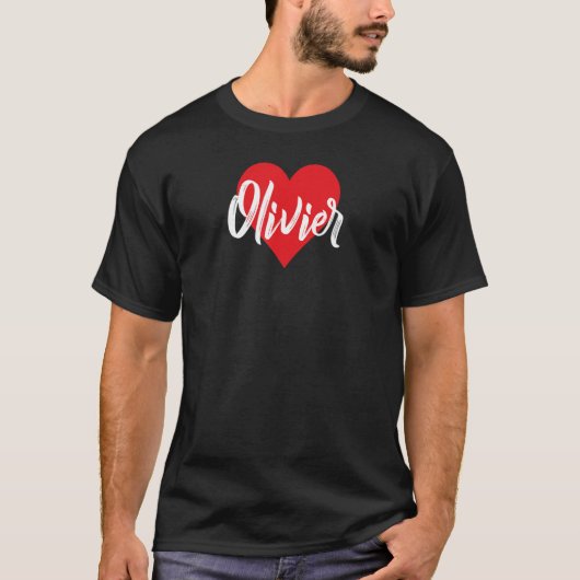 T-shirt Ich Liebe Olivier Vorname Liebe Herz (Devant)