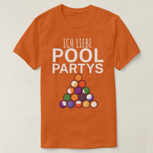 T-shirt Ich liebe pool Partys Pool Billard Geschenk 5 (Design devant)