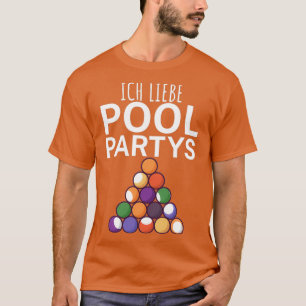 T-shirt Ich liebe pool Partys Pool Billard Geschenk 5