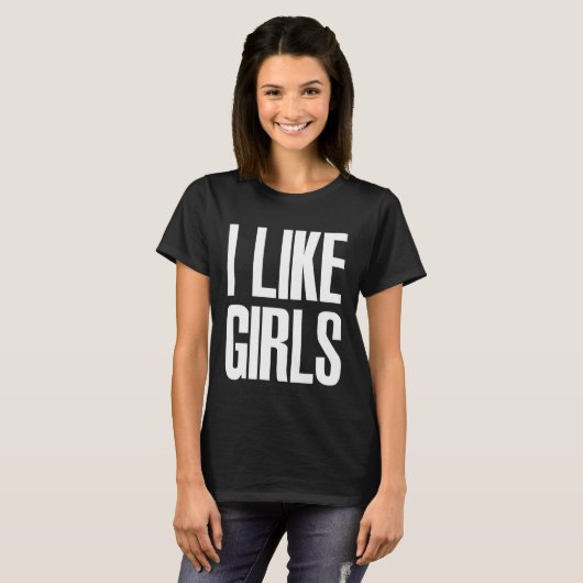 T-shirt Ich Mag Girl LGBT Gay pride Lesbian Bisexual MP (Devant entier)