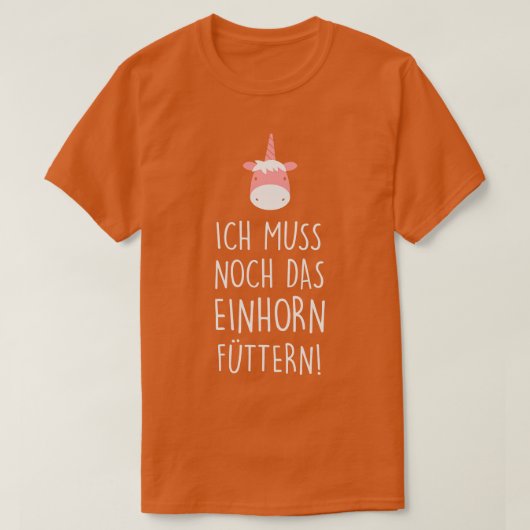 T-shirt Ich muss noch das einhorn futtern blanc (Design devant)