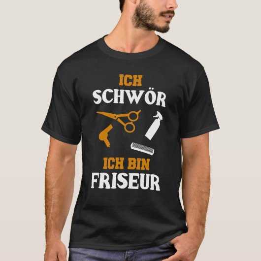 T-shirt Ich Schör ich bin Coiffeur et coiffeur (Devant)