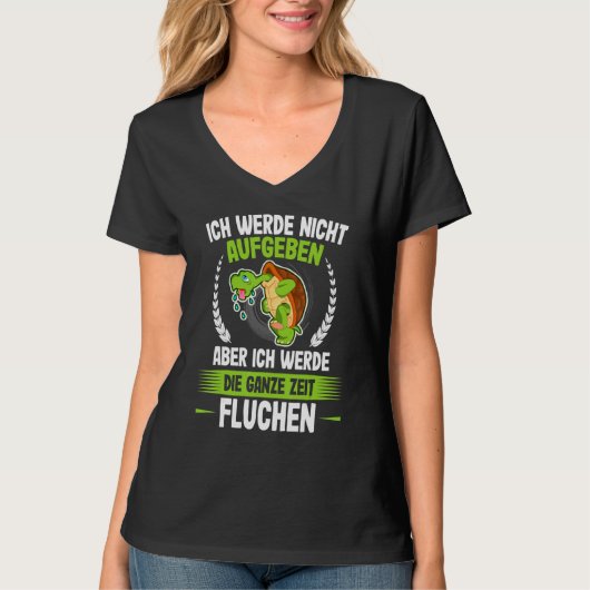 T-shirt Ich Werde Nicht Abgeben Turtle Runner Jogging Run (Devant)