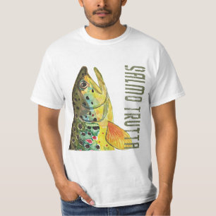 T-shirt Ichthyologie Brown de truites, pêche, pêche à l