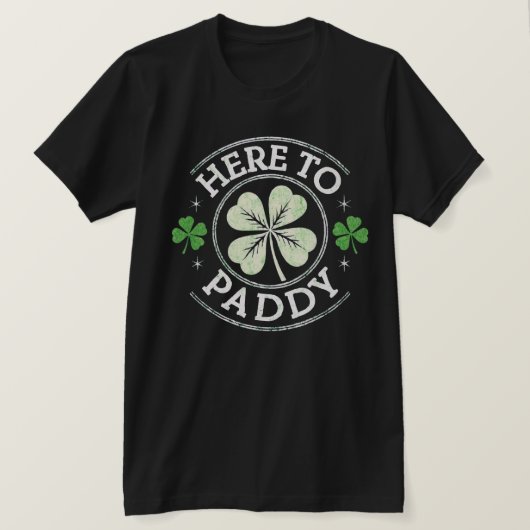 T-shirt Ici à Paddy Shamrock St Patrick's Day (Design devant)