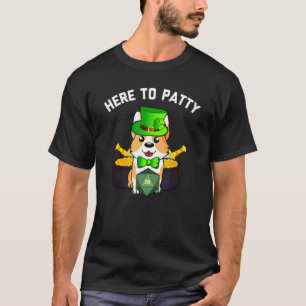 T-shirt Ici À Patty Corgi Chien D20 Rpg Gamer St patrick