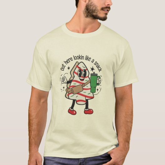 T-shirt Ici, On Dirait Un Snack Gâteau De Noël (Devant)