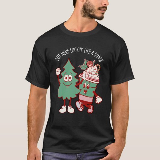 T-shirt Ici, On Dirait Un Snack Gâteau De Noël (Devant)