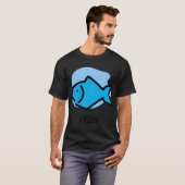 T-shirt Ici Poisson Bleu (Devant entier)