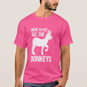 T-shirt Ici pour caresser tous les ânes