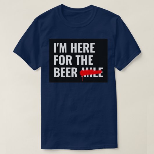 T-shirt Ici pour la bière (Design devant)