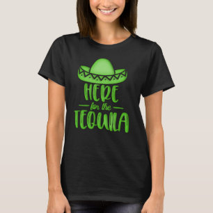 T-shirt Ici pour la Fiesta Verte Néon Tequila Lime
