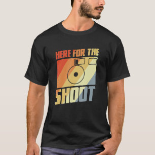 T-shirt Ici Pour La Photographie De Tir Joke Camera Enthus