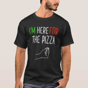 T-shirt Ici pour la Pizza Hand Italien