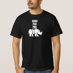 T-shirt Ici Pour Le Festival Personnalisable Rhino Emoji