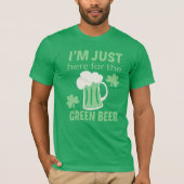 T-shirt Ici pour le Jour de la Saint Patrick de bière (Devant)