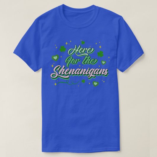 T-shirt Ici Pour Le Jour de la Saint Patrick  Shamrock des (Design devant)