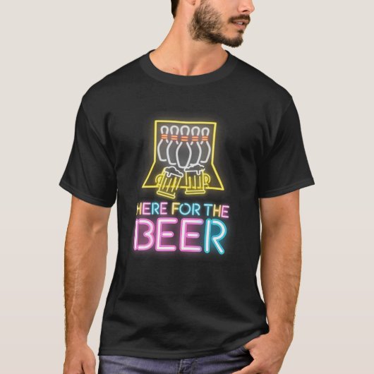 T-shirt Ici Pour L'Équipe De Bière Bowling (Devant)