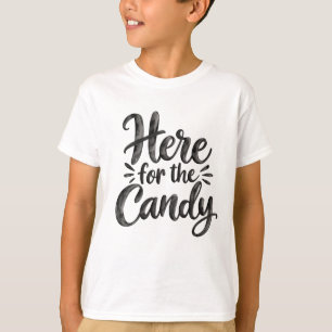 T-shirt Ici pour les bonbons Enfants Halloween Trick or