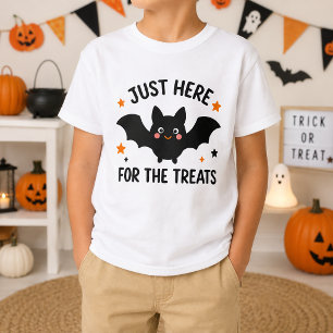 T-shirt Ici pour les friandises Chauve-souris mignonne Enf