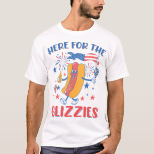 T-shirt Ici Pour Les Glizzies 4 juillet Chemise Funny Hot