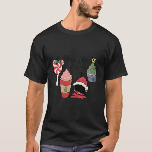 T-shirt Ici Pour Les Snacks Christmas Sweets Café Chaud C