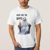 T-shirt Ici Pour L'Halloween Boos (Devant)