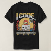 T-shirt ICode Quel est votre programmeur Superpower Nerd (Design devant)