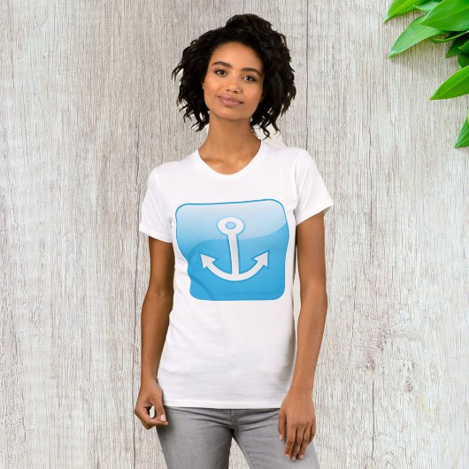 T-shirt Icône Ancre bleue marine moderne