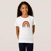 T-Shirt Icône arc-en-ciel de style chaud Boho (Devant entier)