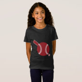 T-Shirt Icône baseball et chauve-souris (Devant entier)
