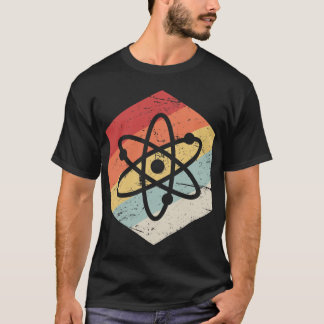 T-shirt Icône d'atome de science rétro ami